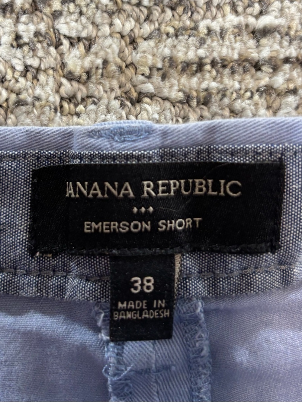 Banana Republic Men’s Size 38 Blue-Gray Emerson Chino Shorts - Picture 2 of 7